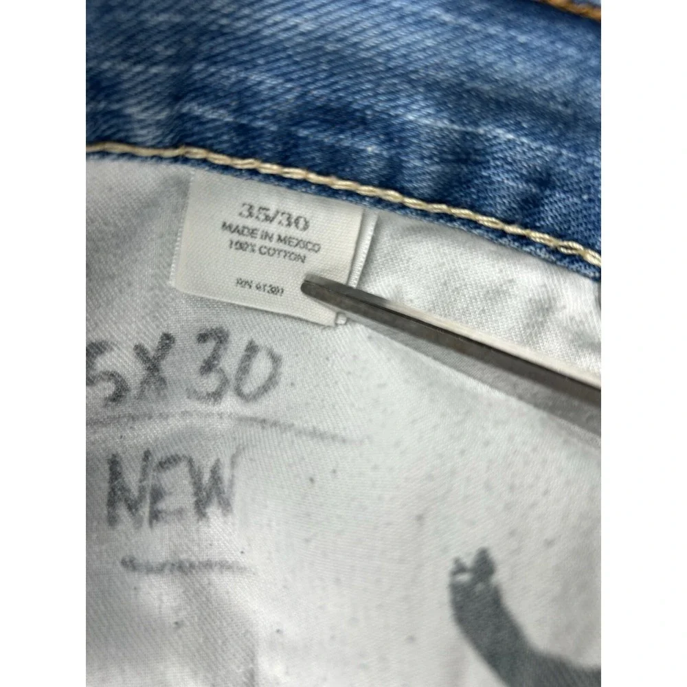 Polo Ralph Lauren Jeans Classic 867 Mens 35x30 Distressed‎ Medium Wash